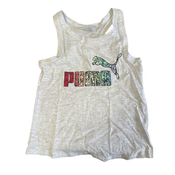 Puma Girls Logo Tank Top & Shorts Set - Small - Picture 1 of 4